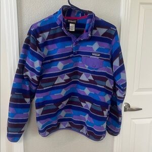 Patagonia Synchilla purple and blue Snap-T jacket size small